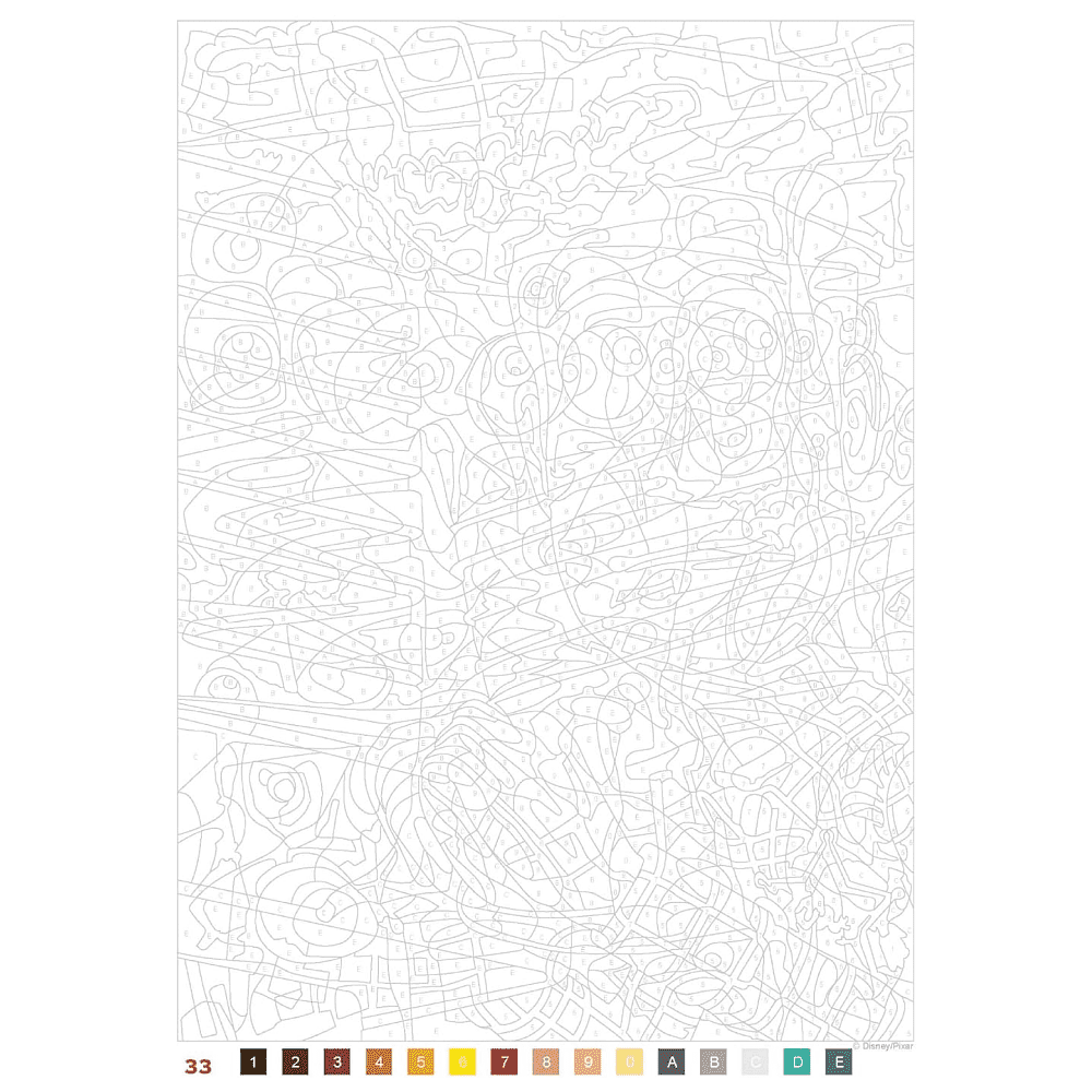 Раскраска по номерам на французском языке "Coloriages mystères Disney - Pixar" - 3