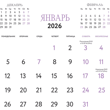 Календарь настенный перекидной "Адекватный астрокалендарь" на 2026 год - 5