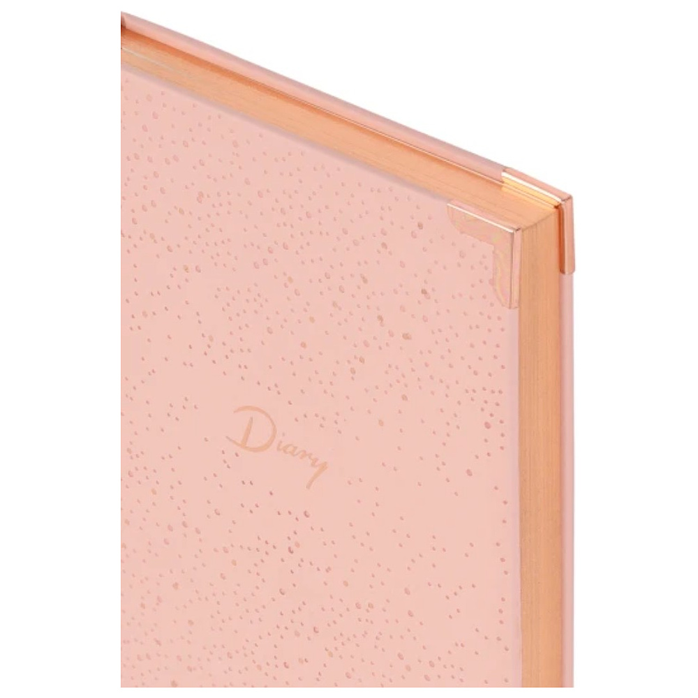 Ежедневник недатированный "FIORENZO Shine", A5, 168 листов, в клетку, розовый, срез бронза - 3