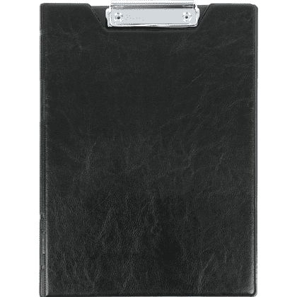 Планшет открывающийся с зажимом, A4, винил, черный