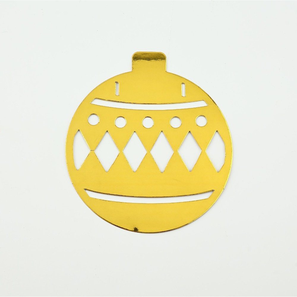 Гирлянда бумажная "Новогодняя" золотой - 12