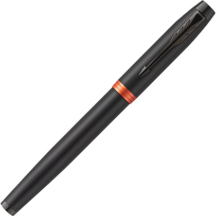 Ручка-роллер Parker "IM Vibrant Rings T315 Flame Orange PVD", 0,5 мм, черный, оранжевый, стерж. черный - 4