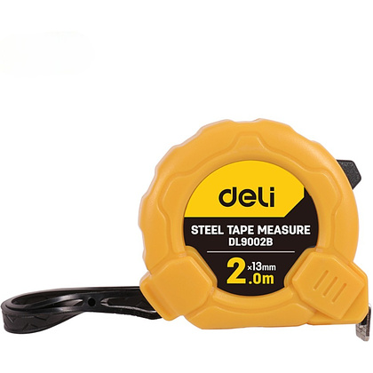 Рулетка Deli YS EDL9025B, 2 м х 13 мм, желтый, черный