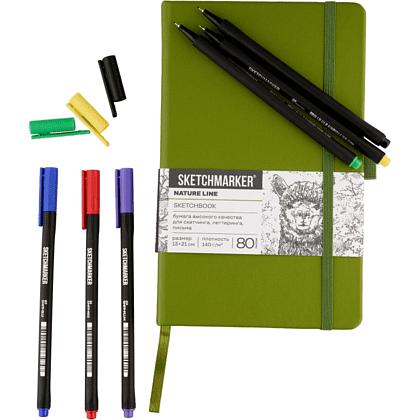 Ручка капиллярная "Sketchmarker Artist fine pen Main", 6 шт - 5