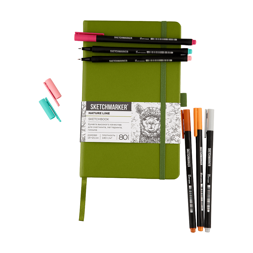 Ручка капиллярная "Sketchmarker Artist fine pen Mid", 6 шт - 2