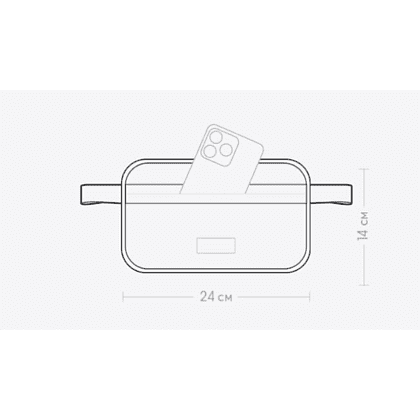 Сумка поясная "Квадро Чёрное", черный - 3