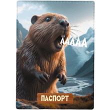Обложка для паспорта "Аааа", разноцветный