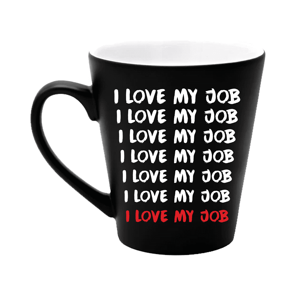 Кружка "I love my job", керамика, 350 мл, черный