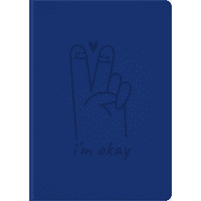 Тетрадь А5 «I am okay» soft touch, синий