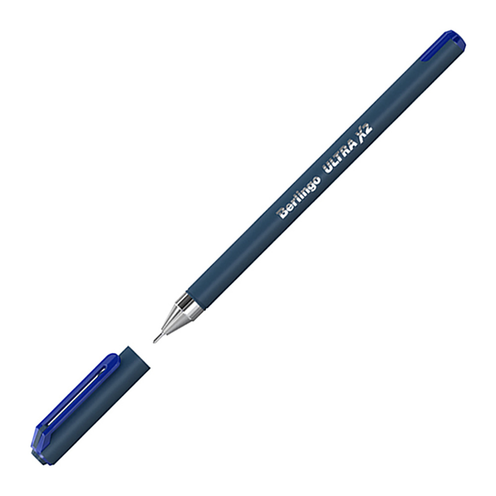 Ручка шариковая "Ultra X2", 0,7 мм, серый, стерж. синий