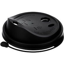 Крышка пластиковая для стаканов d=90 мм, для горячих напитков, 50 шт/упак, флип-топ, черный