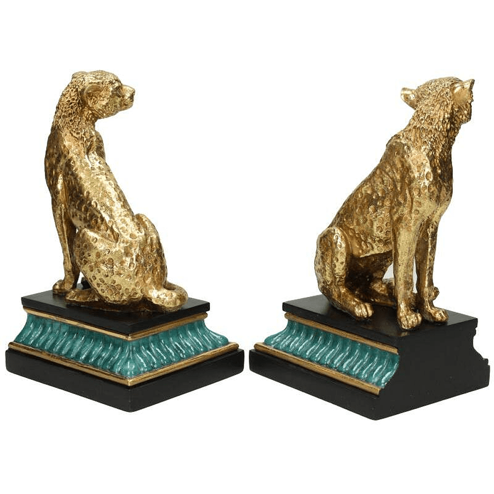 Подставка для книг "Leopard", 20х11х24 см, полирезина, золотой - 3