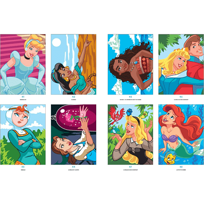 Раскраска по номерам на французском языке "Coloriages mystères Disney Collector - Princesses" - 5