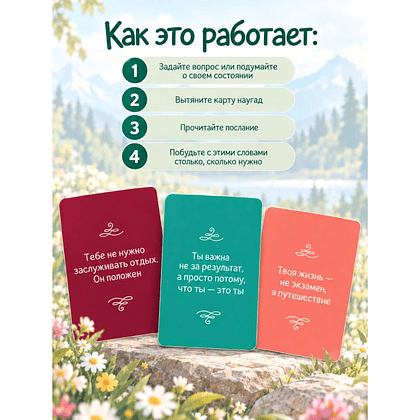 Карты "Не переживай - переживем. Слова поддержки, которые помогут в самые сложные дни. 40 метафорических карт" - 6