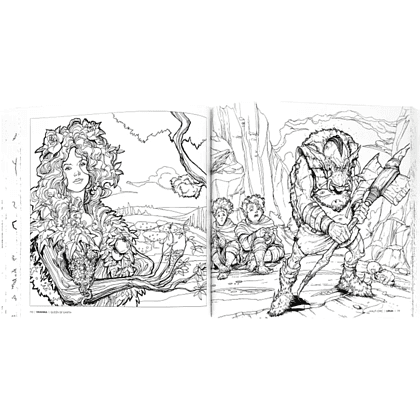 Раскраска на английском языке языке "A Coloring Book. The Epic World of Tolkien" - 7