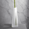 Ваза стеклянная "Turno", 34 см, матовый белый - 4