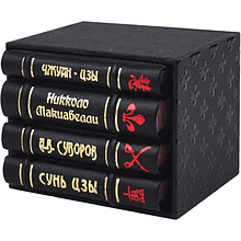 Комплект из 4-х книг-мини "Мужской", в футляре, 60х75 мм, ассорти