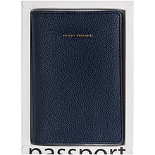 Обложка для паспорта "Синяя", кожзам