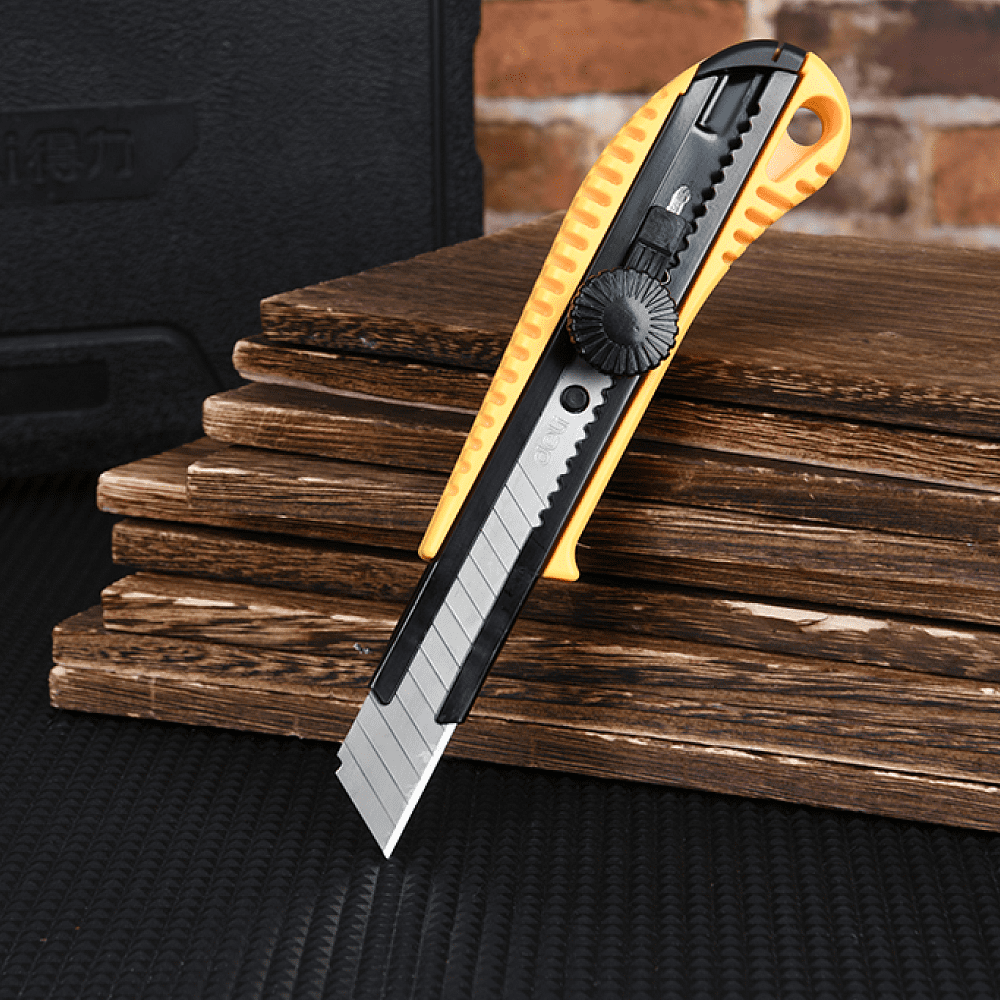 Нож строительный Deli YS EDL003A, 18 мм, универсальный - 2