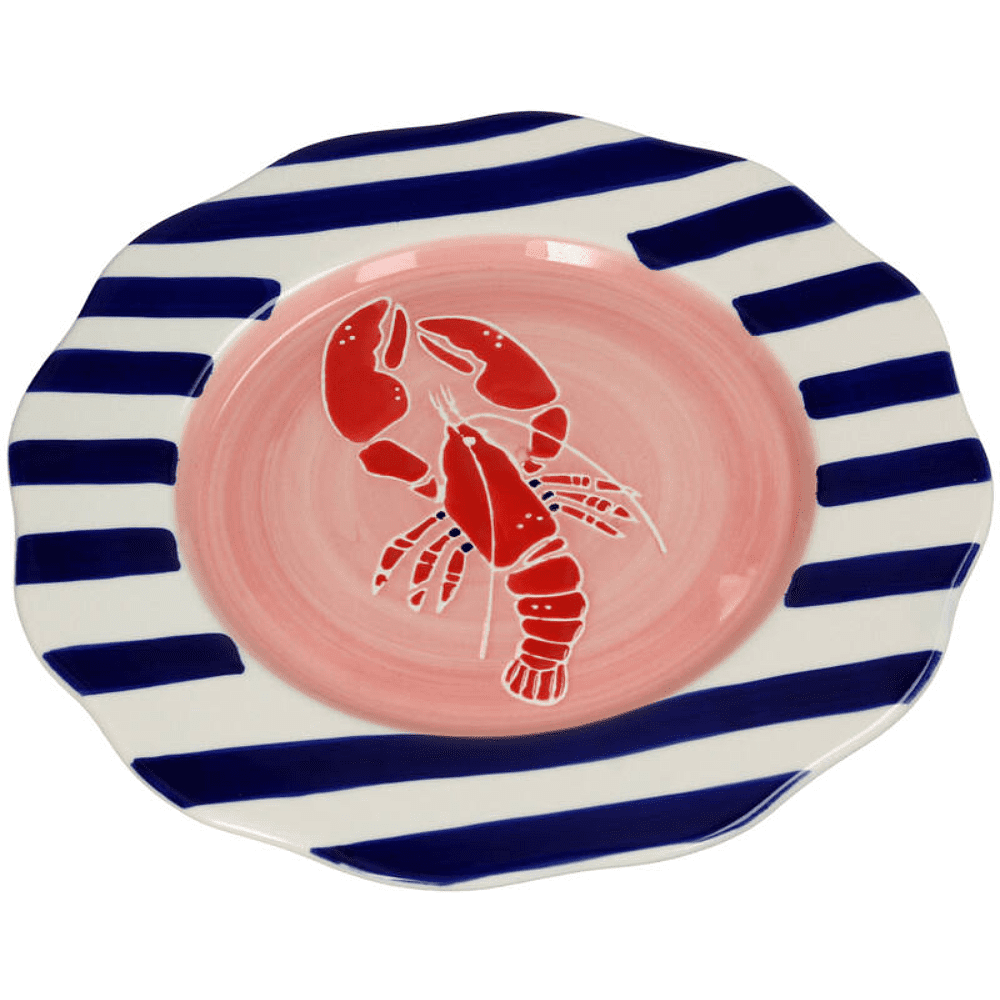 Тарелка керамическая "Lobster", 25.8х25 см, разноцветный