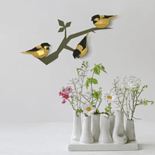 Набор для 3D моделирования "Птички", золотой