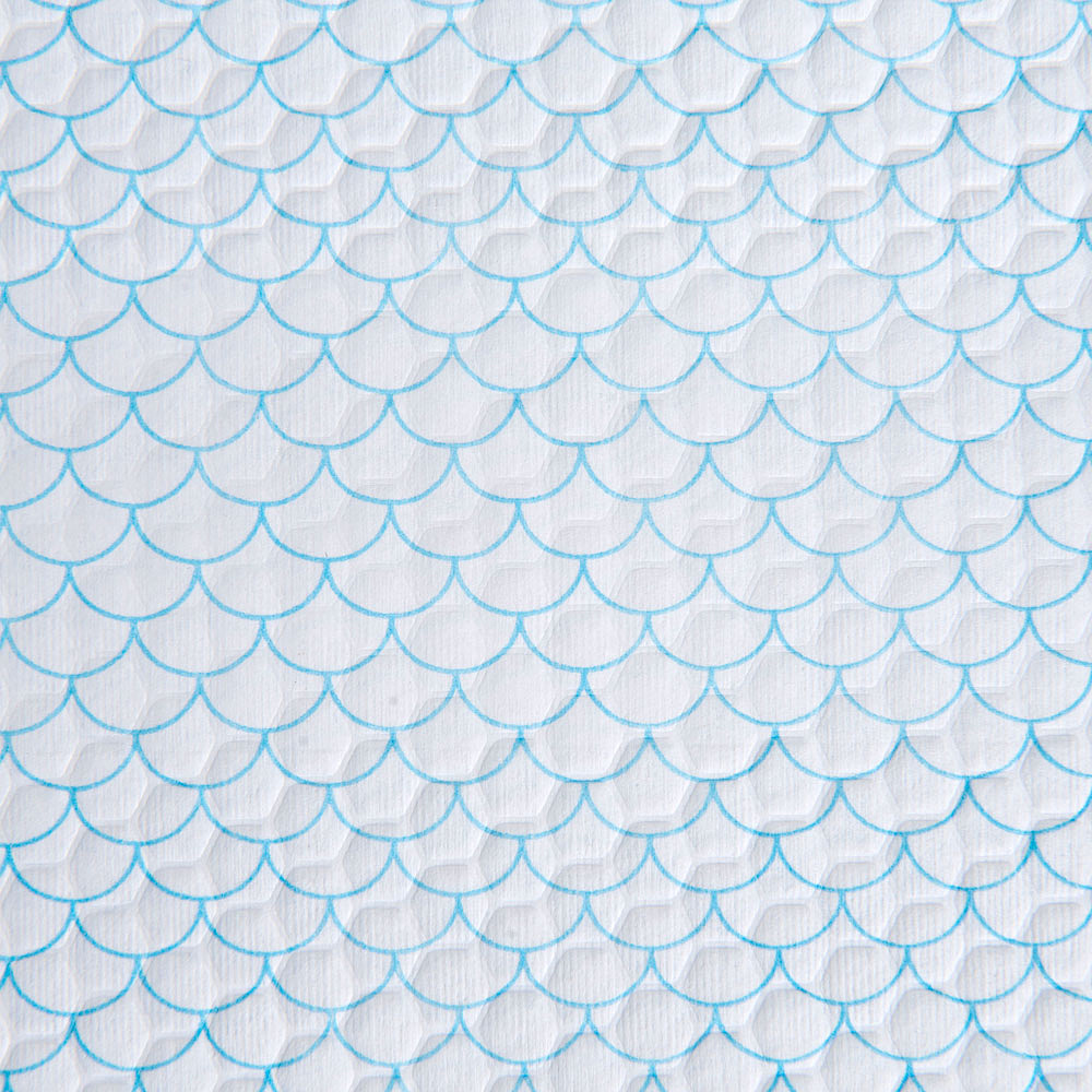 Салфетка из целлюлозы "Celina clean fish print", 24.5x42 см, 150 шт/упак, голубой - 3