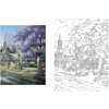 Раскраска на английском языке "Thomas Kinkade. Painter of Light. Posh. Coloring Book" - 5
