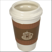Кашпо "Coffee Cup", керамика, коричневый