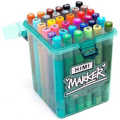 Набор маркеров художественных "Himi Miya", 36 шт/упак - 2
