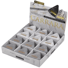 Ластик "Carrara", ассорти, белый, серый