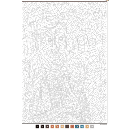 Раскраска по номерам на французском языке "Coloriages mystères Disney - Les Grands classiques. Tome 9" - 4