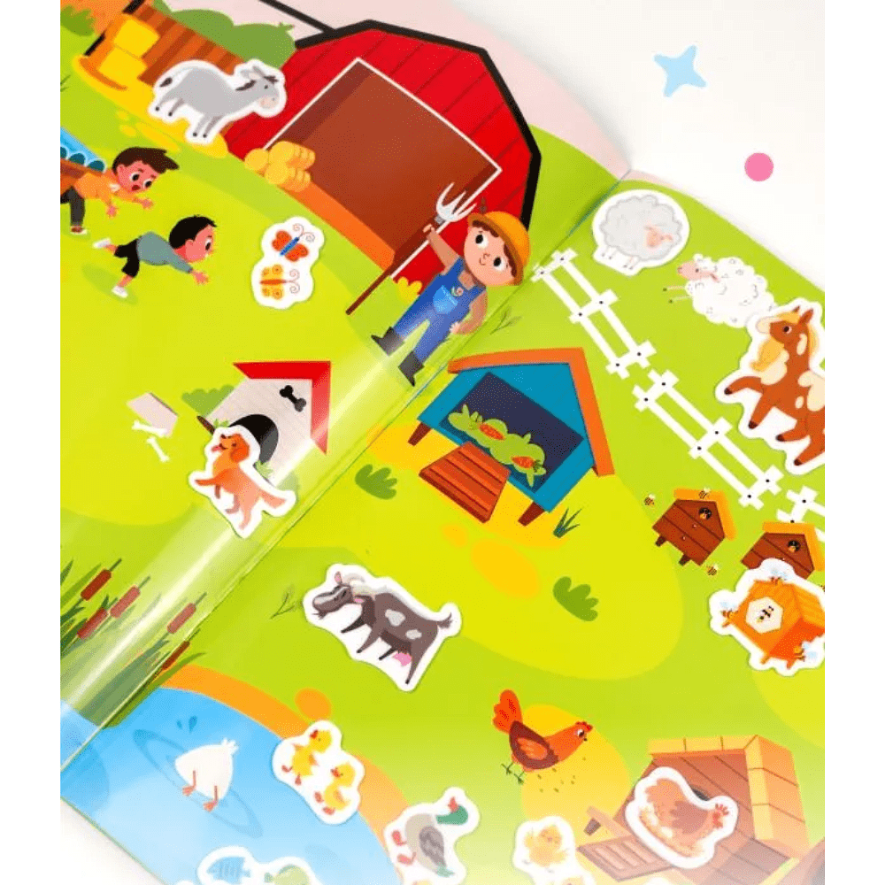 Книга "Книжка с наклейками, которые не боятся воды. Домашние животные" - 2