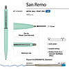 Ручка шариковая автоматическая "San Remo", 1.0 мм, мятный, серебристый, стерж. синий - 3
