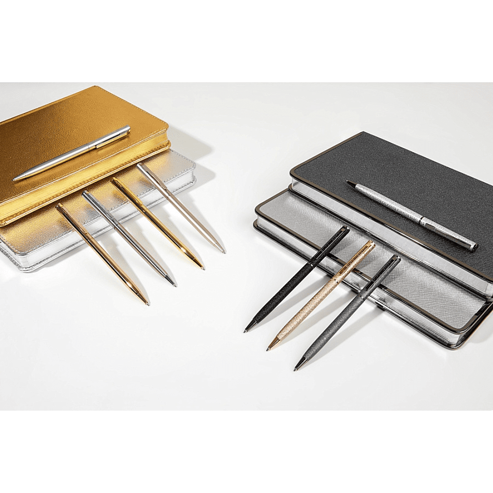 Ручка шариковая автоматическая "Palermo", 0,7 мм, серый, серебристый, стерж. синий - 4