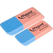 Ластик Maped "Duo-Gom", 1 шт, голубой, розовый, (021513)