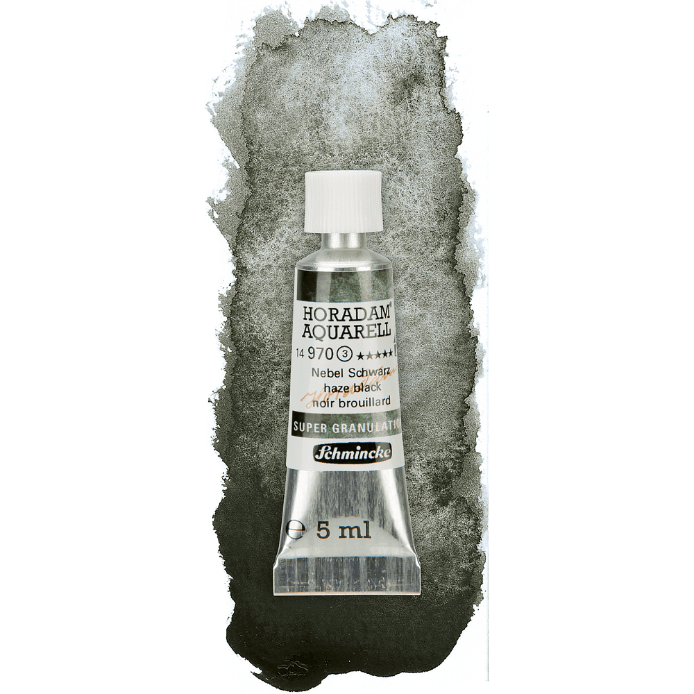 Краски акварельные "Schmincke Horadam", 970 черный haze, 5 мл, туба