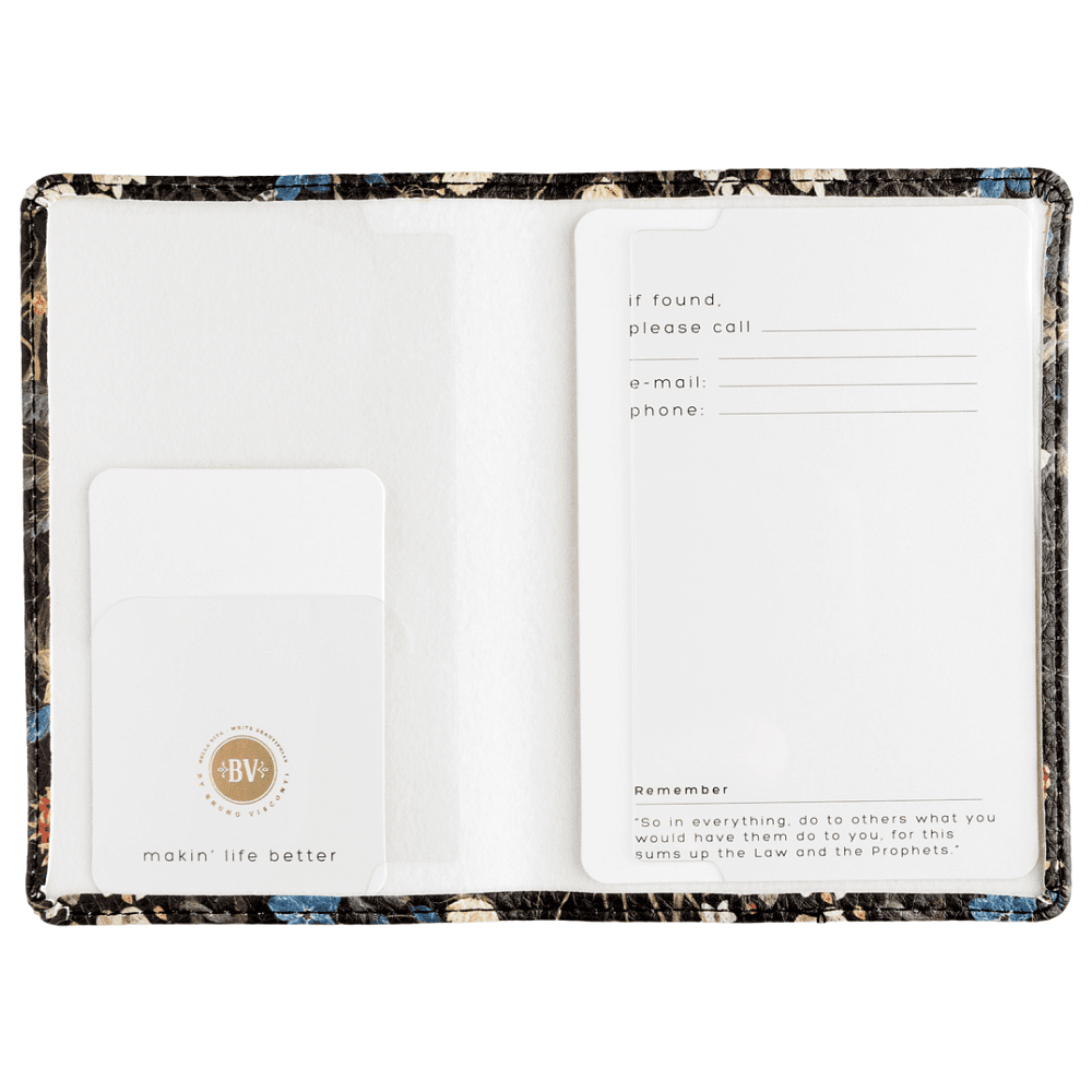 Обложка для паспорта "Flora. Лесные ягоды", кожзам., черный - 3