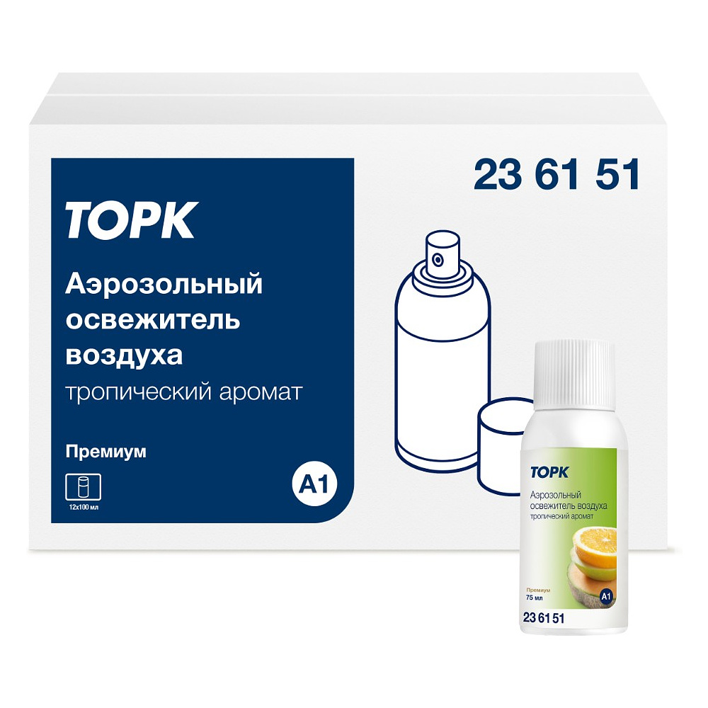 Освежитель воздуха Tork, 75 мл, тропические аромат, A1 - 3