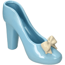 Кашпо "Shoe", фаянс, голубой, белый