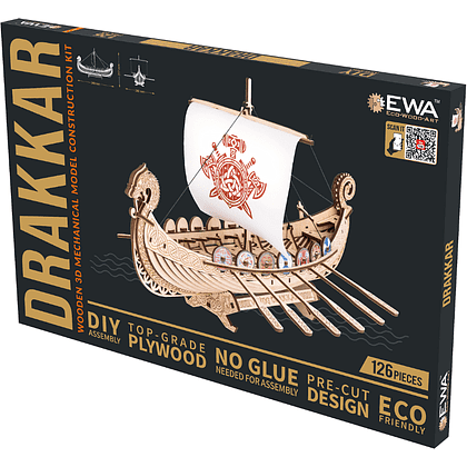 Конструктор 3D "Драккар", деревянный - 10