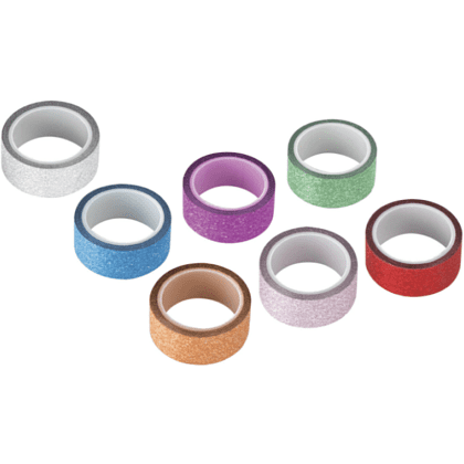 Клейкая лента "Интенсив" с блестками, 15х3 мм/м, 7 шт, ассорти - 4