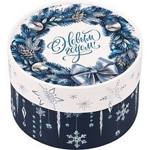 Коробка подарочная "Синяя сказка", d 13 см
