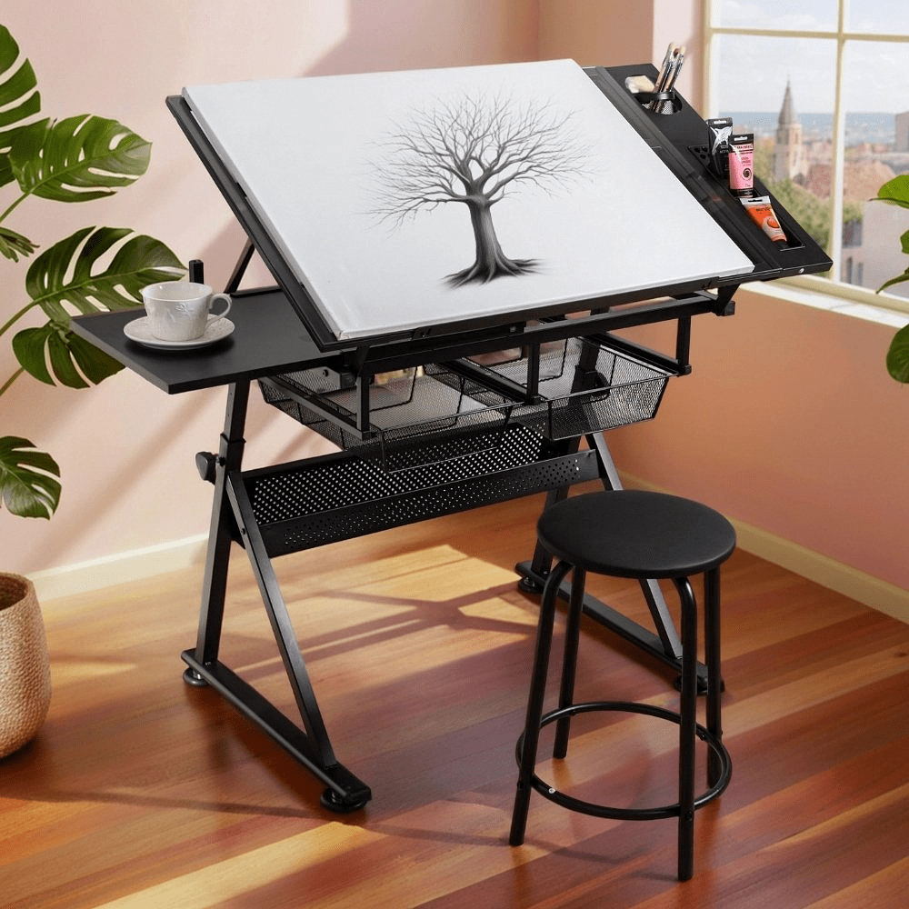 Стол для черчения и рисования "SoulArt 192909", стекло, с реryлировкой столешницы - 6