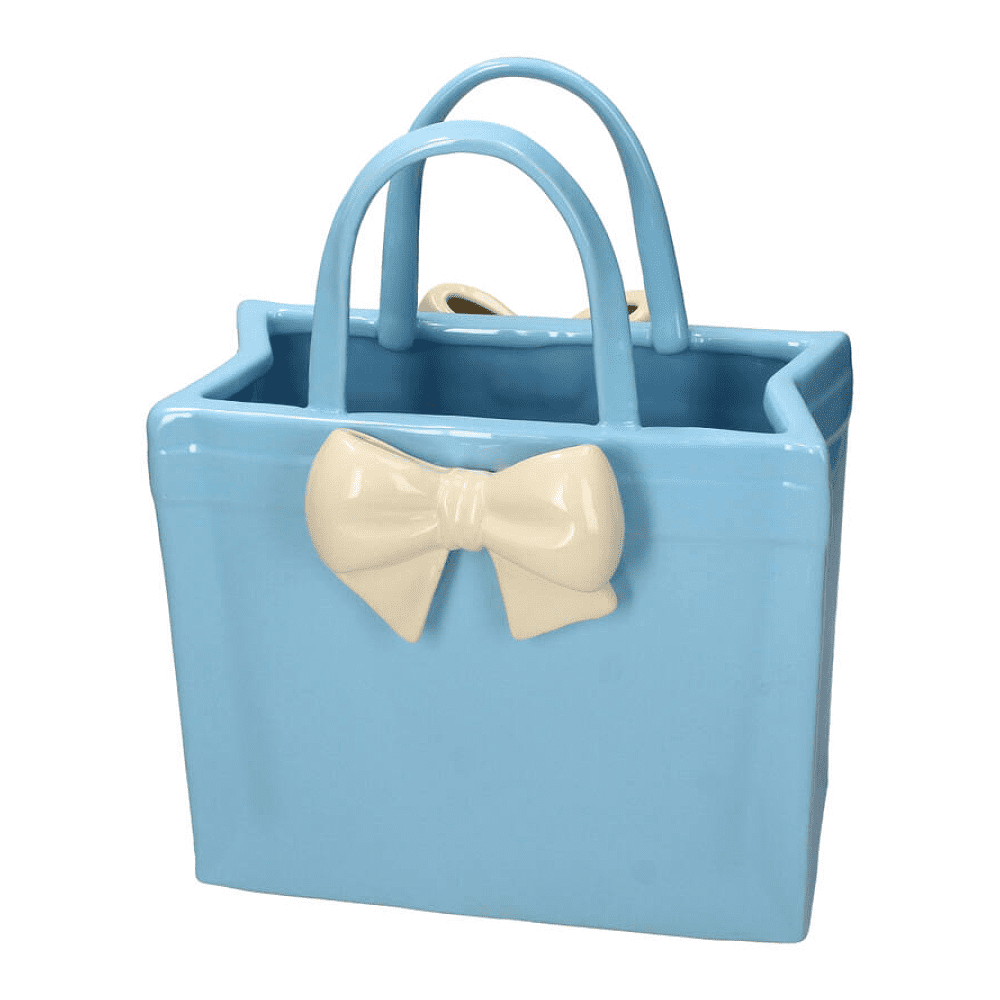 Ваза "Bag", голубой, белый