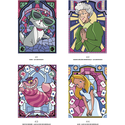 Раскраска по номерам на французском языке "Coloriages mystères Disney - Vitraux Tome 2" - 5