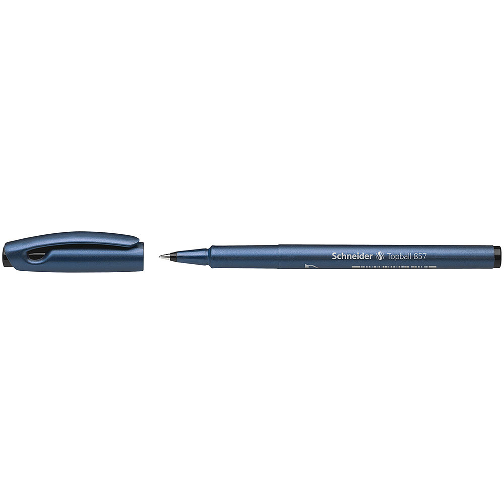 Ручка-роллер "Schneider Topball 857", 06 мм, черный, синий, стерж. черный - 3