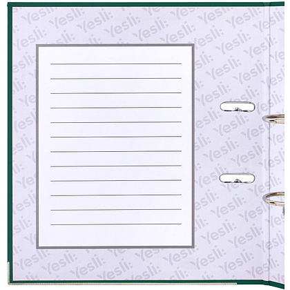 Папка-регистратор "Yesli:", А4,  75 мм, ПВХ Эко, зеленый - 5