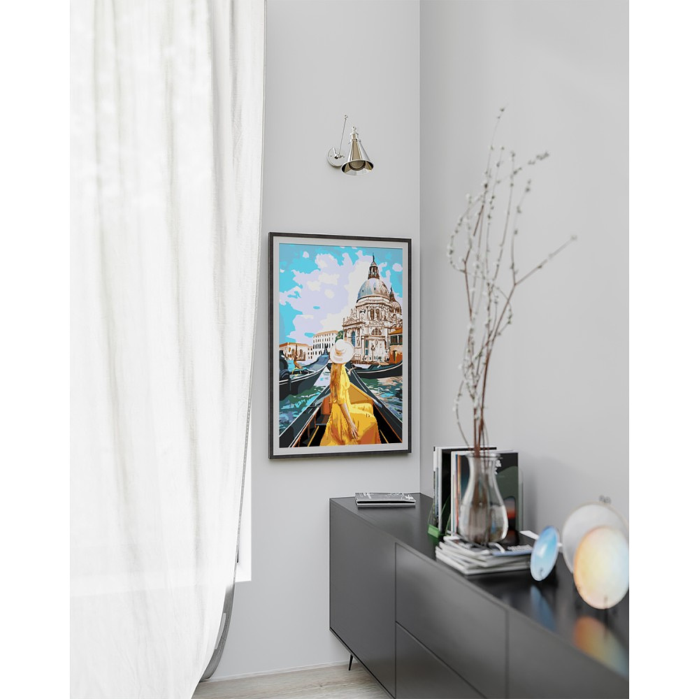 Картина по номерам "Девушка в Венеции" - 3