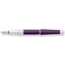 Ручка перьевая "Cross Beverly", M, пурпурный, серебристый, патрон черный