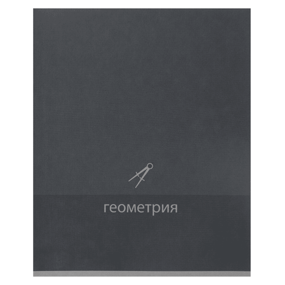 Тетрадь предметная "Геометрия. Pictogram", А5, 48 листов, клетка, темно-серый